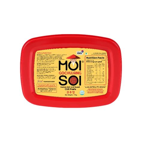 Moi Soi Korean Gochujang Hot Chilli Paste No Fat Price Buy Online At 247 In India
