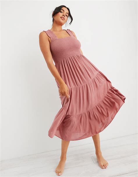 Aerie Smocked Midi Dress