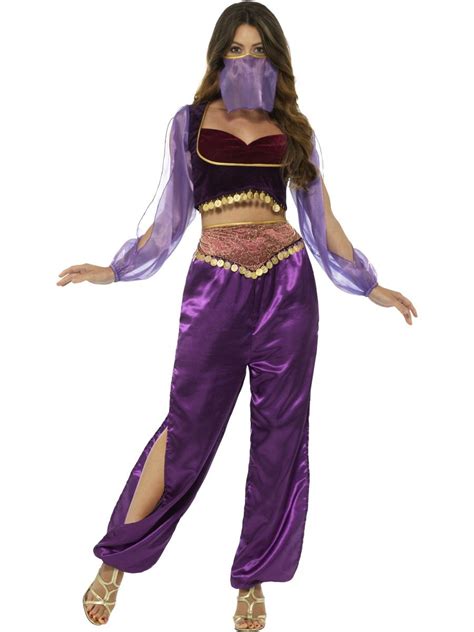 Jasmine Arabian Princess Costume Belly Dancer Aladdin Genie ...