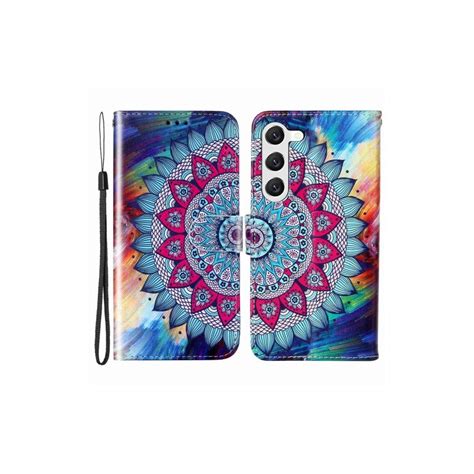 Samsung Galaxy S23 5G värikäs mandala suojakotelo