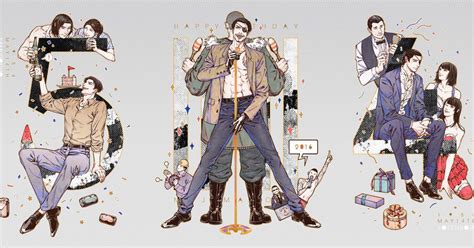 Yakuza Anime Character Art Character Design Turn Based Strategy