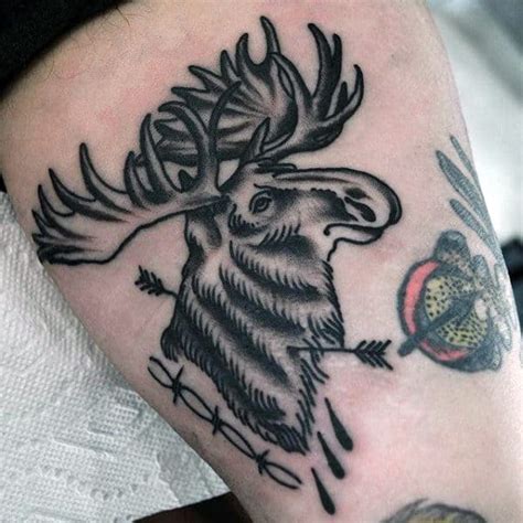 60 Moose Tattoo Designs For Men - Antler Ink Ideas