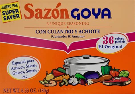 Sazon Goya Con Culantro Y Achiote Coriander Annatto Seasoning