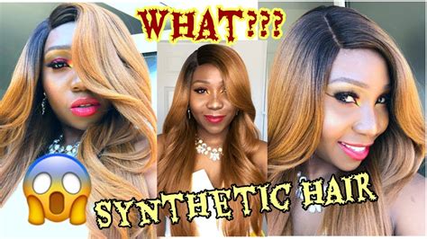 How To Slay A Synthetic Wig A Different Kind Of Synthetic Wig Tkt Synthetic Wig Youtube