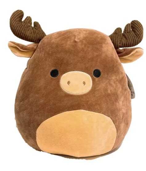 Squishmallows 14 Inch Brown Marbled Moose With Cream Belly Plush Add