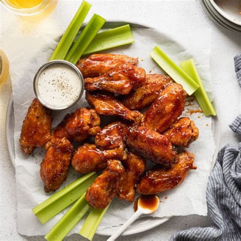 Bourbon Bbq Wings Crispy Oven Baked Fork In The Kitchen