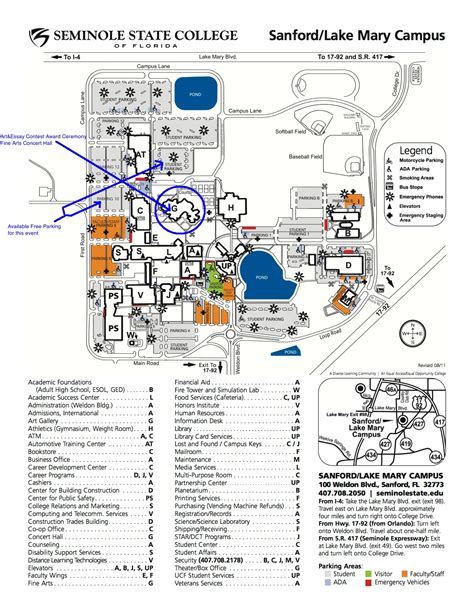 Seminole State College Campus Map – Map Vector