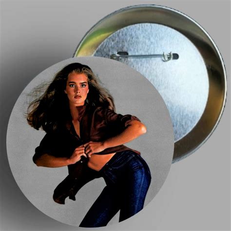 Brooke Shields Button Pin 80 S Calvin Klein Jeans Brooke Shields