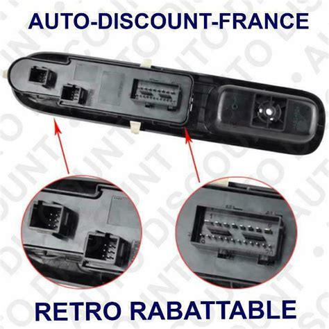 Bouton Commande Interrupteur Leve Vitre Pour Peugeot