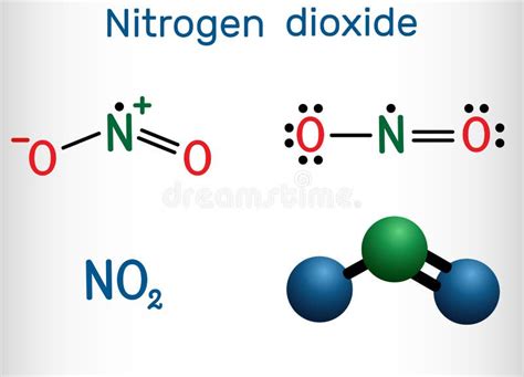 Biossido Di Azoto Molecola Di No2 Modello Di Formula Chimica