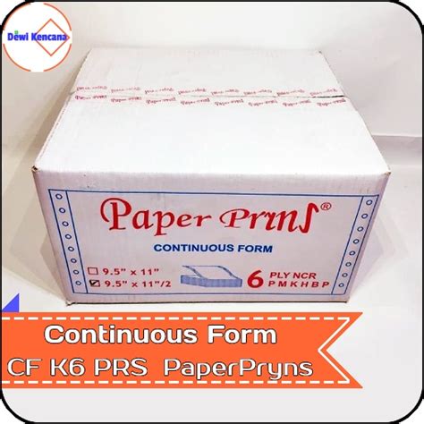 Jual Kertas Continuous Form 9 5 X 11 2 6 PLY NCR K6 PRS PaperPryns