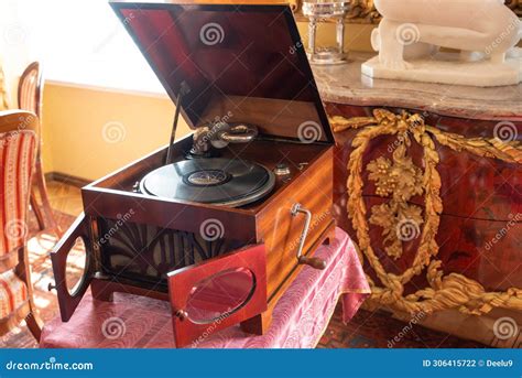 Antique Gramophone Editorial Image 81446876