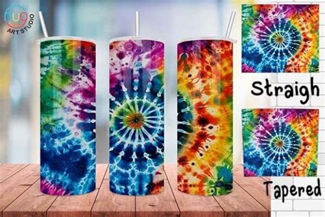 Tie Dye Oz Skinny Vibrant Tumbler Wrap Graphic By Hughang Art Studio