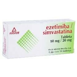 Ezetimiba Simvastatina 10 20mg Oral 28 Tabletas