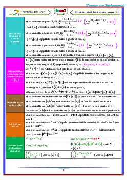 Dérivation et étude des fonctions Résumé de cours 1 AlloSchool