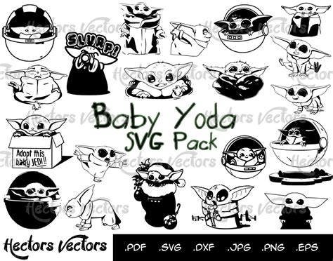 Baby Yoda SVG, Baby Yoda, Baby Yoda Vector, Baby Yoda Silhouette, The ...