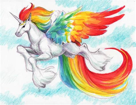 Rainbow Pegasus By Megalibrarygirl On Deviantart