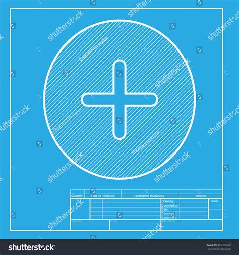 Positive Symbol Plus Sign White Section เวกเตอรสตอก ปลอดคา