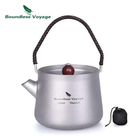 Boundless Voyage Tea Pot Cup Chinese Titanium Kung Fu Tea Set Camping