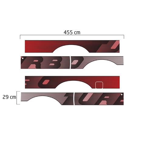 Faixa Lateral F Turbo Adesivo Cabine Extra Prata Sportinox