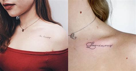 Collarbone Quote Tattoos Popsugar Love And Sex