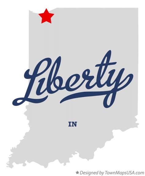 Map of Liberty, Porter County, IN, Indiana