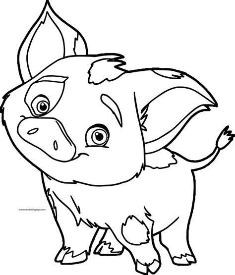 Pua Cerdito De Moana Con Moldes Para Imprimir Moana Coloring Pages