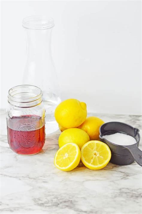 Pink Lemonade Recipe Organized Island