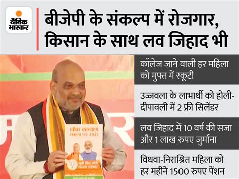 Up Election Bjp Manifesto 2022 Updates Yogi Adityanath Amit Shah