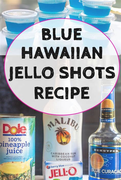 Great Recipe For Blue Hawaiian Jello Shots With Coconut Rum The