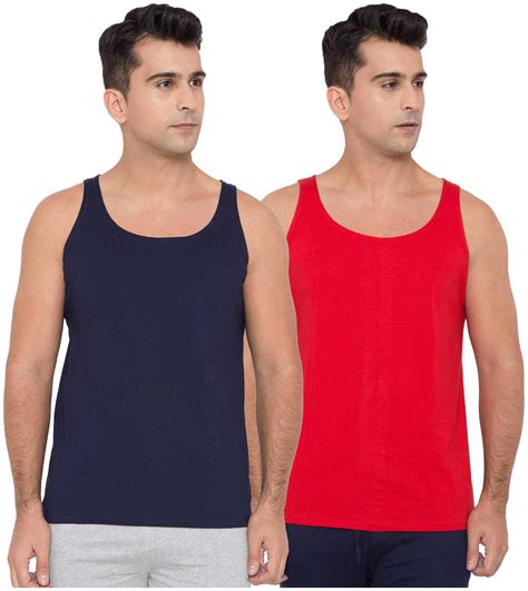 Buy American Elm Pack Of Sleeveless Round Neck Men Gym Vest Multi