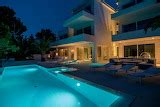 Jojomojo14 - Dream homes, pools & gardens - Luxury modern villa and pool at night in Croatia