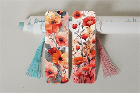 Watercolor floral Bookmarks (3955144)