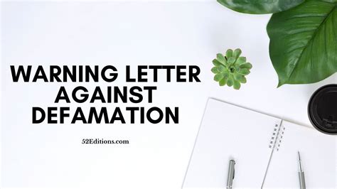 Warning Letter Against Defamation Get Free Letter Templates Print