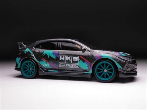 Honda Civic Type R Hot Wheelscustom Real Rubber Tires Etsy