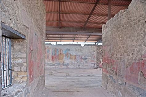 The Roman Villa interior editorial stock photo. Image of pompeii - 80214863