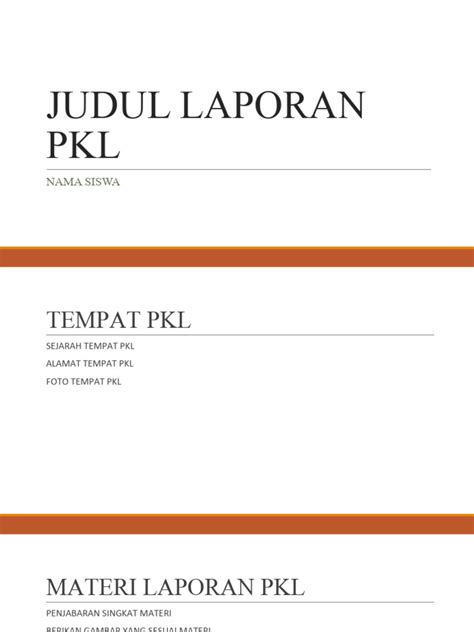 Contoh Presentasi Laporan Pkl Pdf