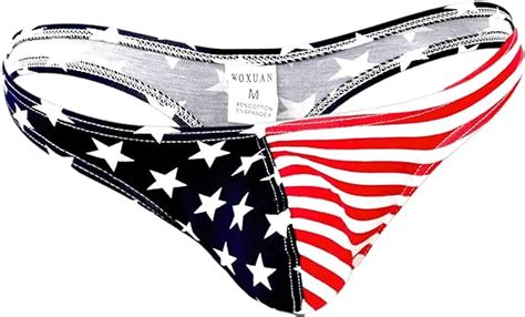 SpecialUnderwear Cotton American Flag Printing Thongs Size XL