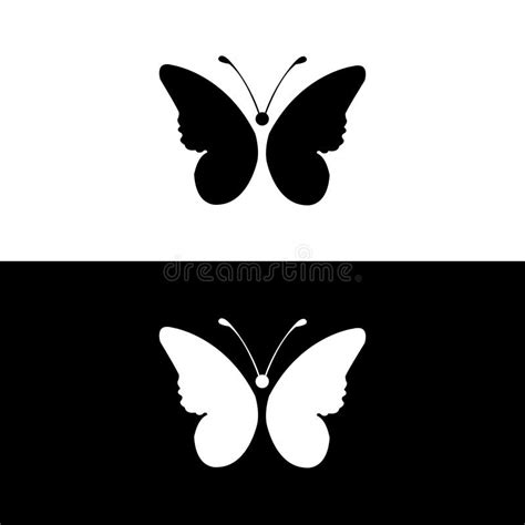 Big Butterfly Icon Butterfly Silhouette Icons Set Vector Illustrations