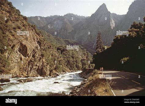 1970s United States Cyclists On The Road To Mineral King Valley In The