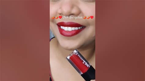 Viral Chilli Red Lipstick 🌶️😱💄♥️ Shorts Lipstick Beauty Beautytips