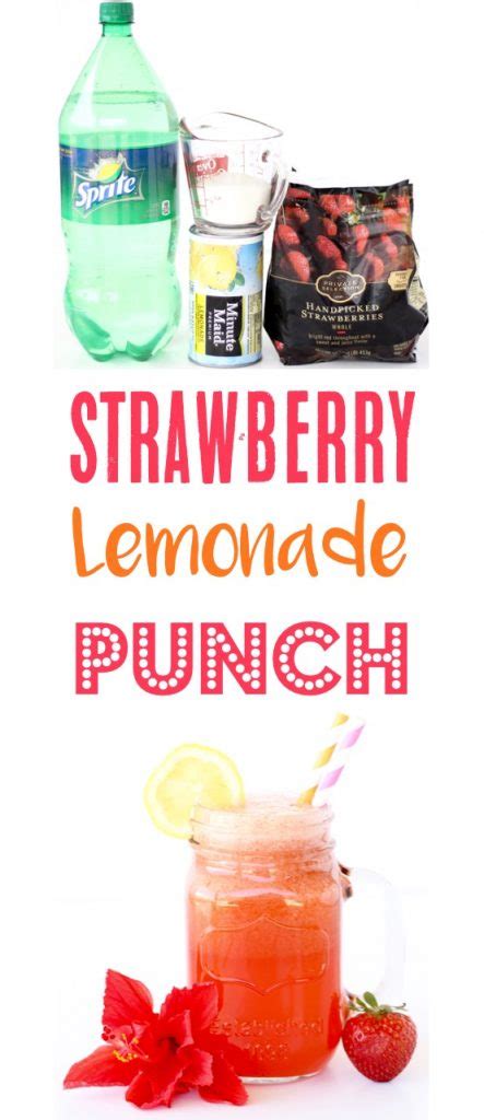 Strawberry Lemonade Punch Recipe 4 Ingredients The Frugal Girls