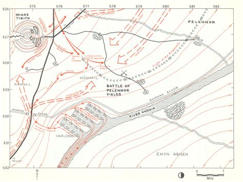 MIDDLE EARTH Battle Of Pelennor Fields Frodo S Route TOLKIEN STRACHEY