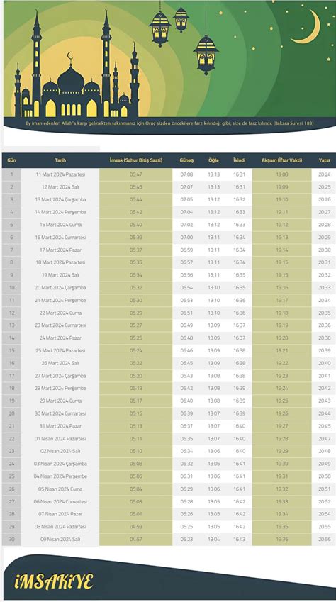 2024 Ramazan Imsakiyesi Dody Nadine