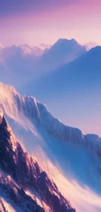 Sunset Snowy Mountains Live Wallpaper - free download