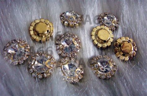 Round Sew On Rhinestones Crystal Clear Mm Diy P Mm Hole Etsy