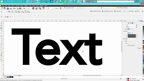 Corel Draw Tips Tricks Make Font Thicker Or Thinner And Cut Youtube