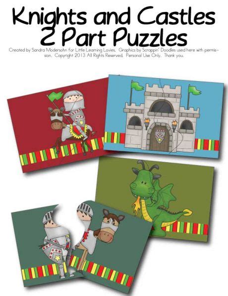 Knights And Castles Preschool Activity Pack Little Learning Lovies