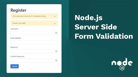 Node Js Server Side Form Validation Using Express Validator Body