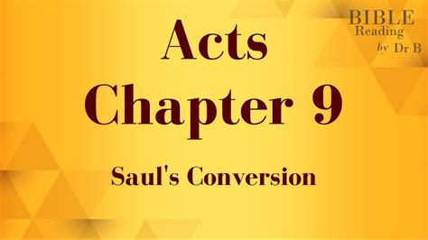 Acts Chapter 9 Niv Bible Reading With Scrolling Text Youtube